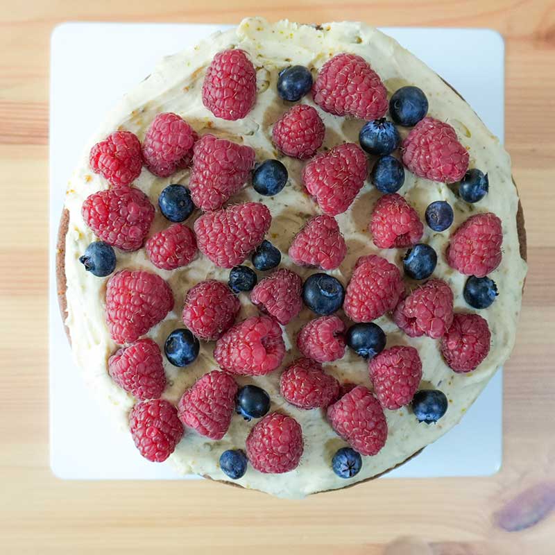 Pastel Nude cake de Choco platano y pistache - 8 a 10 porciones