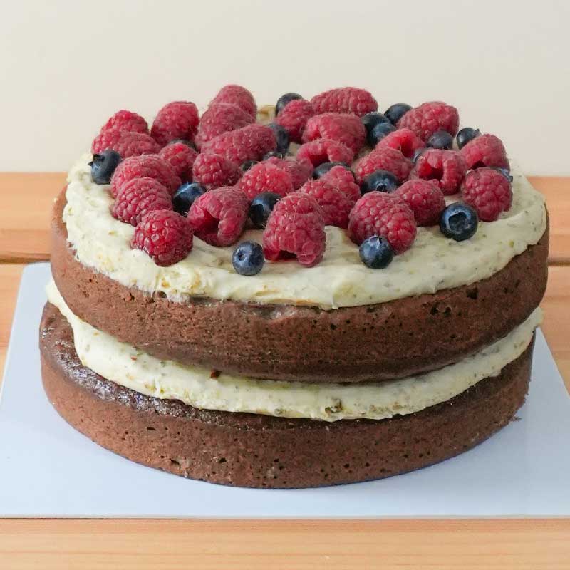 Pastel Nude cake de Choco platano y pistache - 8 a 10 porciones