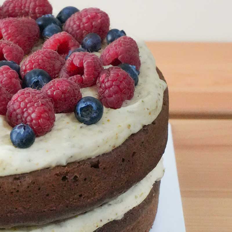 Pastel Nude cake de Choco platano y pistache - 8 a 10 porciones