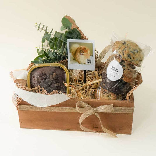 Regalo de panque, galletas estilo NY y foto personalizada